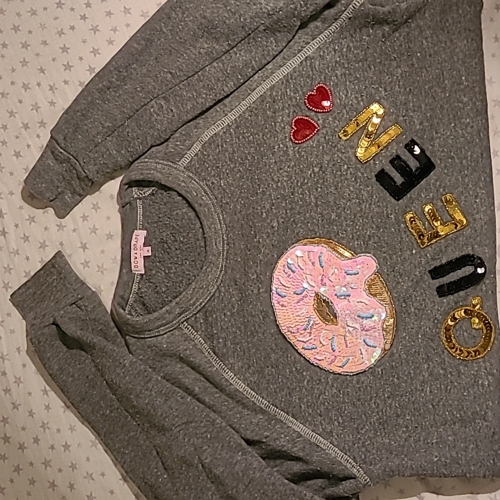Donut Queen grey sweatshirt by Bow & Drape